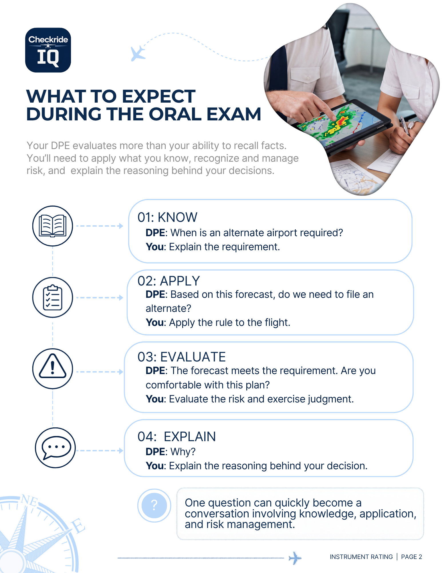 Guide page 2: What to expect during the oral exam